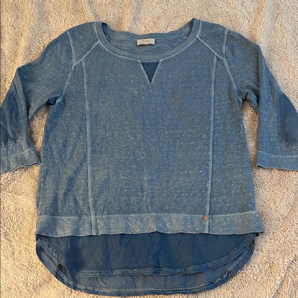 Wrap London Denim Blue Women's Jersey Top